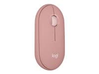 Logitech Pebble Mouse 2 M350s - Ratón - óptico - 3 botones - inalámbrico - Bluetooth - rosa
