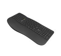 Klip Xtreme - Keyboard - Spanish - Wireless - 2.4 GHz - All black - Ergonomic